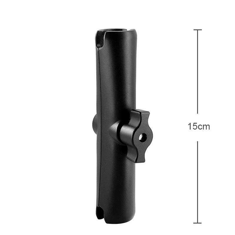 Brazo de doble enchufe de aleación de aluminio para abrazadera de montaje de soporte de cabeza de bola de 25mm/1 pulgada para brazo de extensión de cámara de motocicleta y bicicleta
