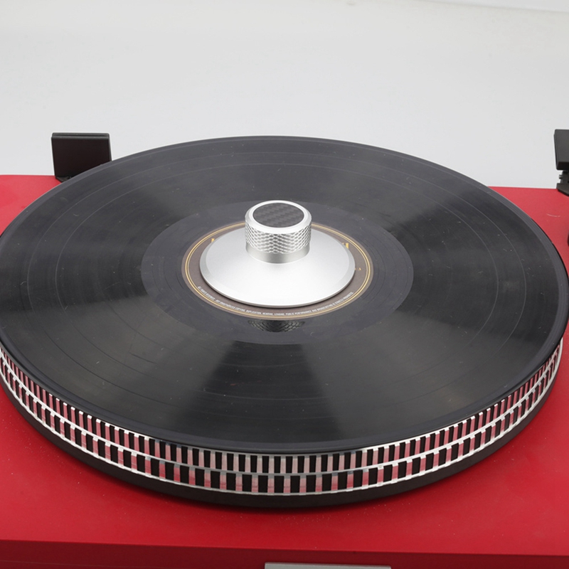 Jabs plattenspieler aus aluminium mit ausbalanciertem metall-plattenstabilisator, gewichtsklemme und hifi-funktion
