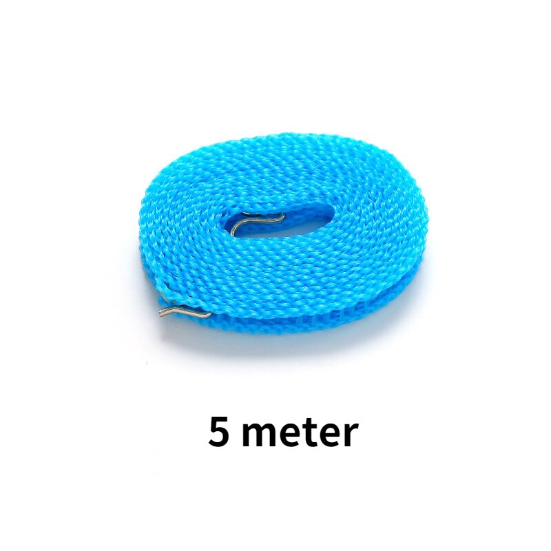 3-10m windproof clothesline non slip clothesline indoor clothesline drying clothesline outdoor clothesline clothes dryer rack: 5 meters Blue