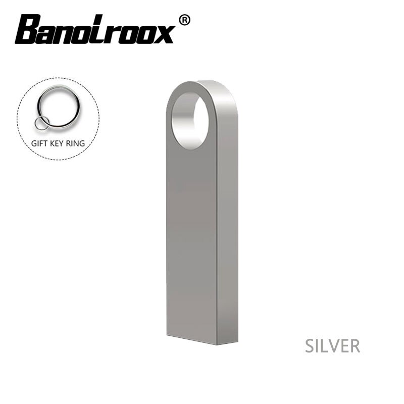 Unidad Flash USB metálico, Pendrive Original de 32gb, 64gb, 128gb, 16GB, 8GB, novedad: 64 GB / silver