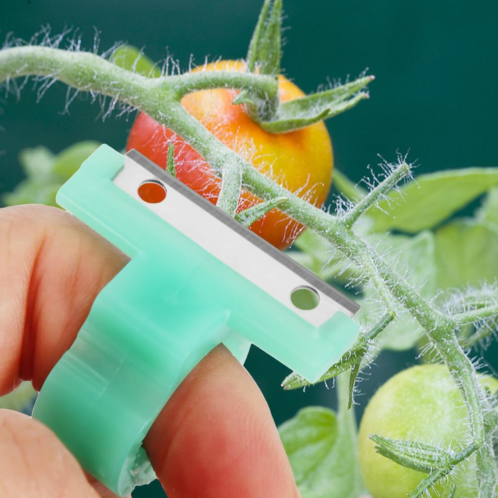 5Pcs T-shaped Vegetable Fruit Plastic Picking Machine Garden Picking Ring Tomato Fruit Vegetable Harvest Cutting Tool Protect