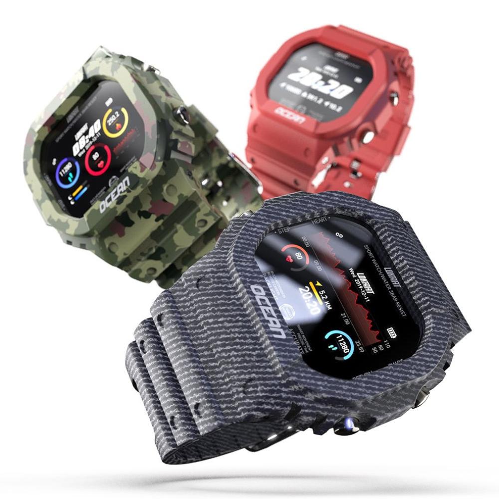 Ozean Clever Uhr Pulsoximeter Blut Sauerstoff Herz Bewertung Monitor Männer Fitness Clever Sport Uhr Anruf Bluetooth Clever Uhr Frauen