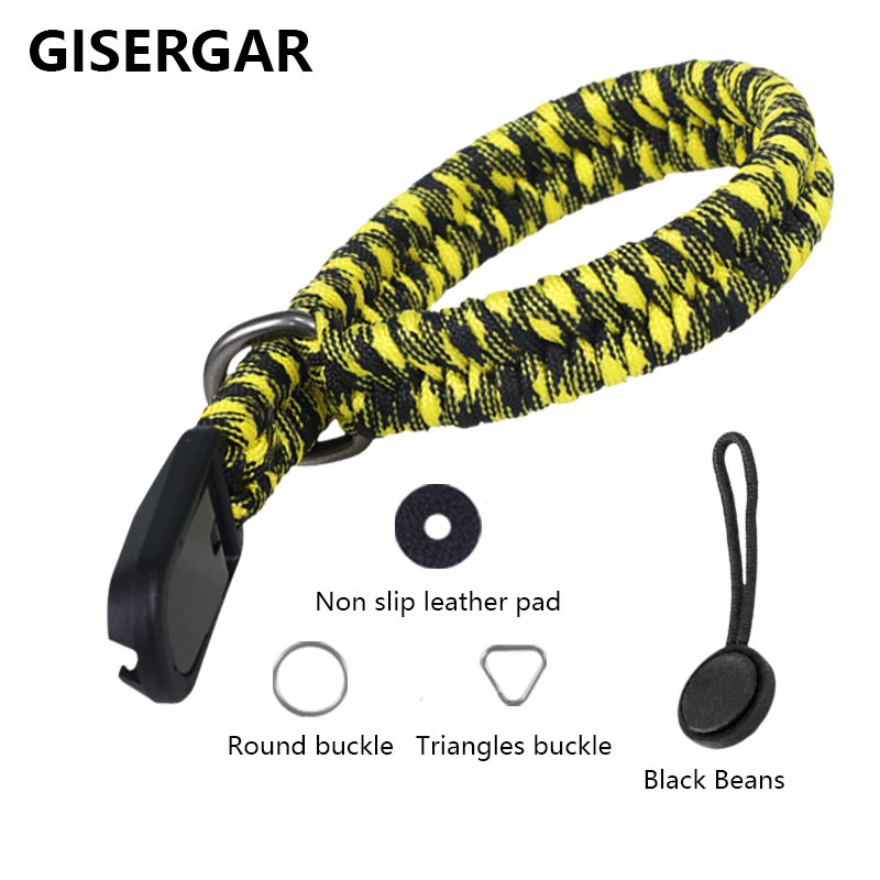 Hand braided camera Wrist strap Adjustable Quick release shoulder strap Nikon Fuji SONY Canon Olympus Pine Lower wrist strap: DARK GRAY