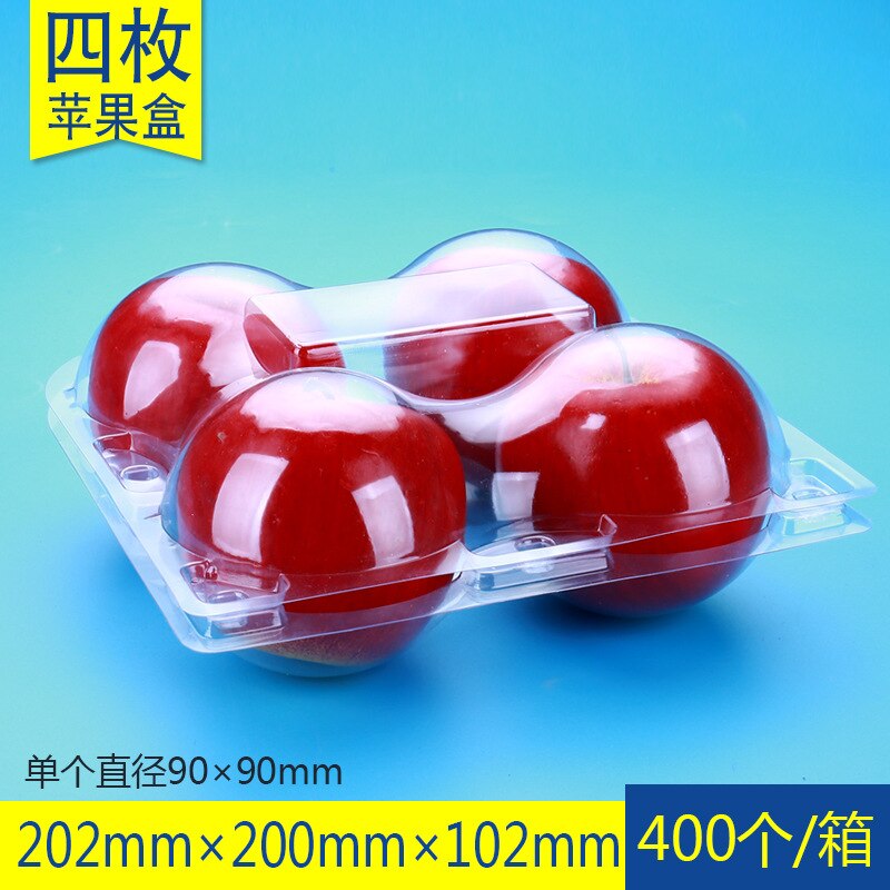 Fruit Container Transparent Plastic Box Large Size Apple Box Pomegranate Box Orange Box Three Four 6 Pieces-