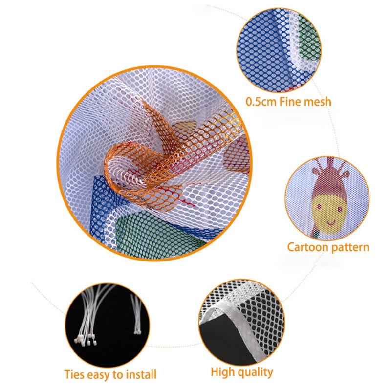 Banister Guard Colorful Mesh Baby Safety Stairs Thicken Rail Net Child Proofing Balcony Staiway Railing Protective Net 10ft x