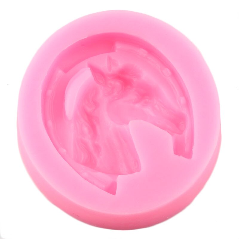 Cabeza de caballo molde de silicona herramientas de decoración de pasteles Sugarcraft DIY hornear Chocolate Fondant moldes de arcilla polimérica para dulces