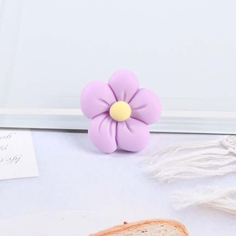 20 Stuks Resin Simulatie Kleurrijke Bloem Telefoon Case Decor Diy Sieraden Accessoires Haarspeld Haar Touw Thuis Handgemaakte Decoraties: Purple