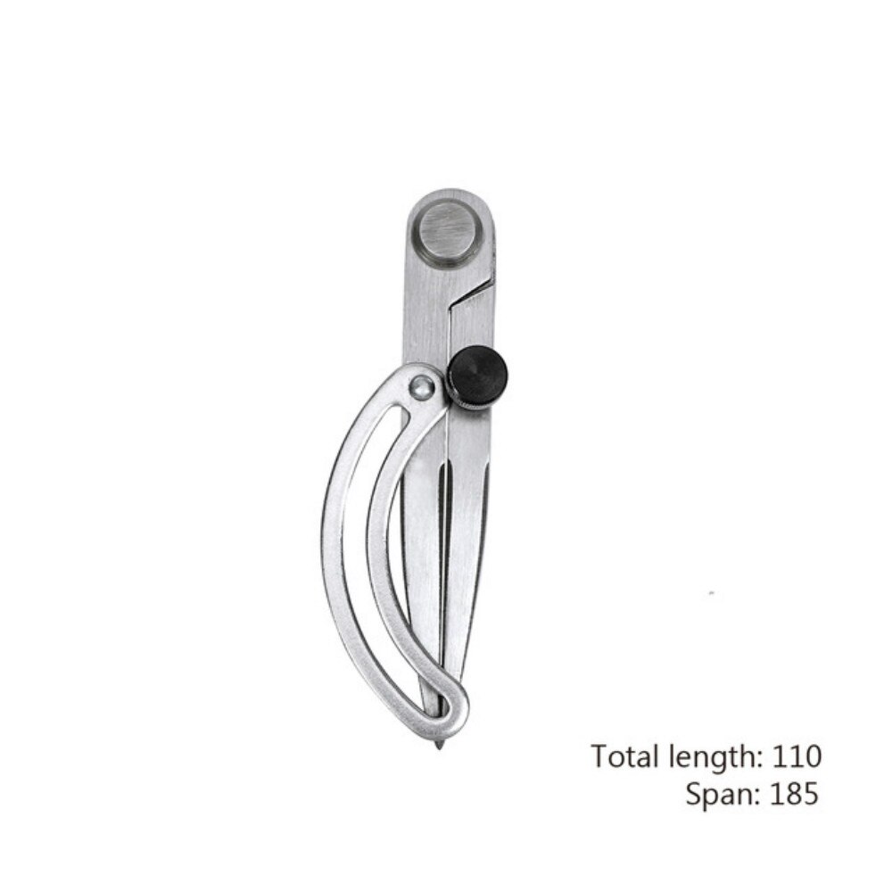 Spacing Compass Adjustable Leather Craft Rotating Math Geometry Set with Lock Precision Stationery Durable for School Student: 100mm