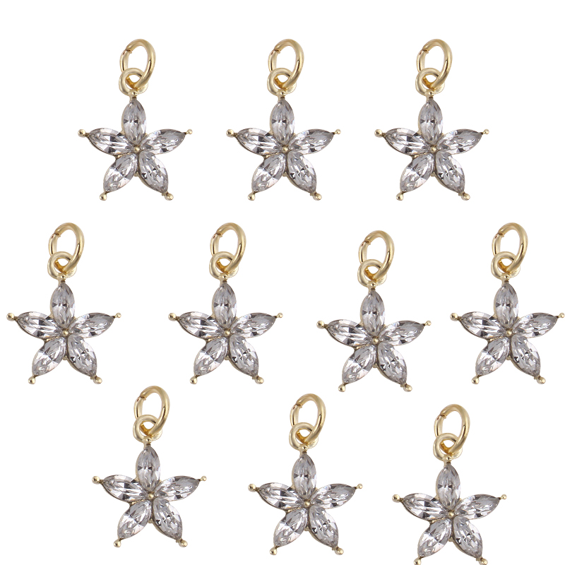 10Pcs Luxurious Hollow Dangle Nail art Charms Golden Star/Heart/Moon /Christian Cross Nail Piercing Jewelry Nail Hoop Pendants#5: 848