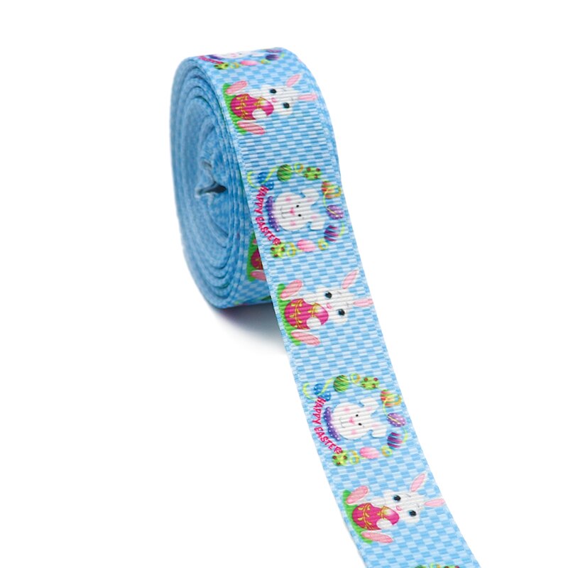 10 Yards 1'' 22MM Easter Printed Grosgrain Ribbons For Hair Bows DIY Handmade Materials Y2020122601: 3176