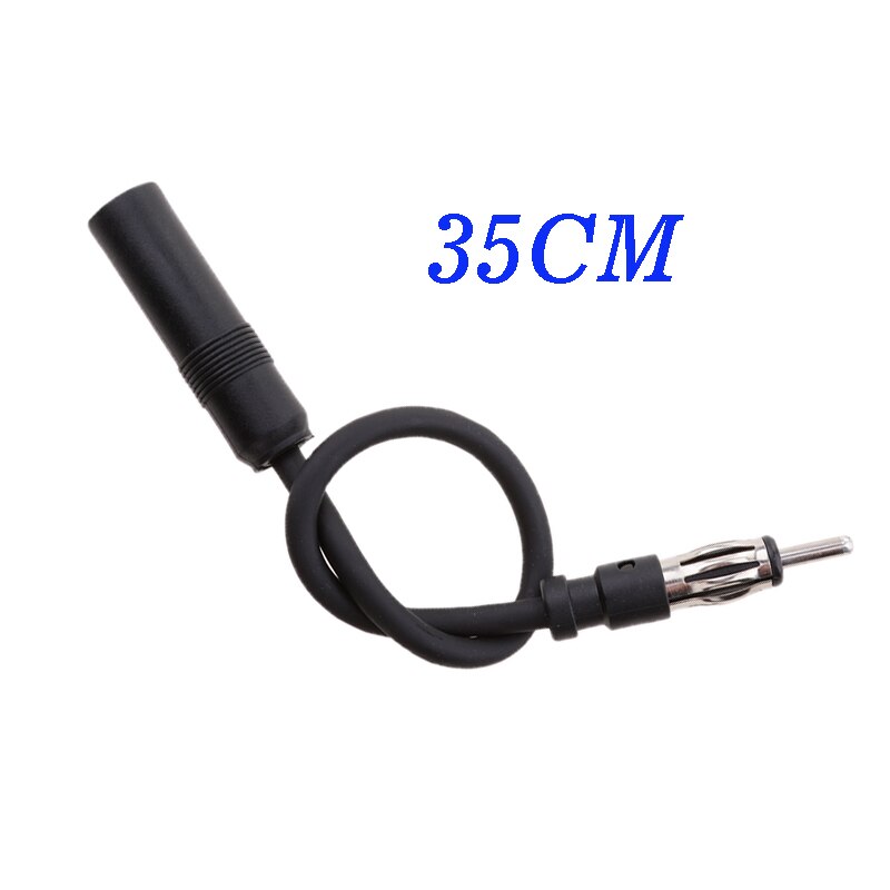 Antenne skjøteledning am/fm radioadapter skjøtekabel for antenne bil bil i svart kabel 35cm m/f koblingsplugg