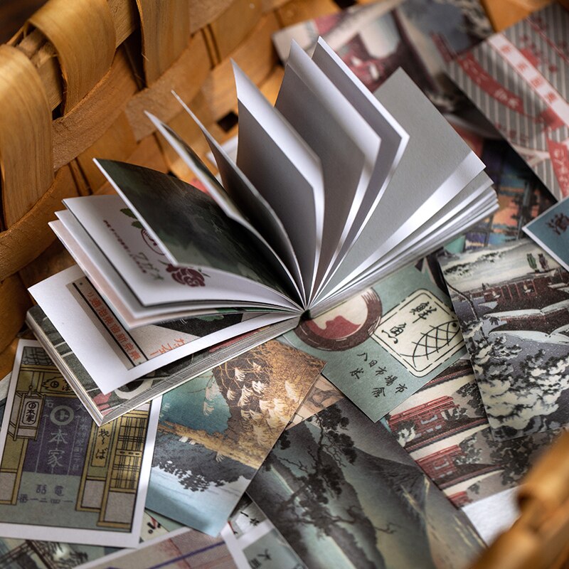 50pcs/lot Japan's scenery washi paper material paper DIY scrapbook album mobile phone diary decoration material paper
