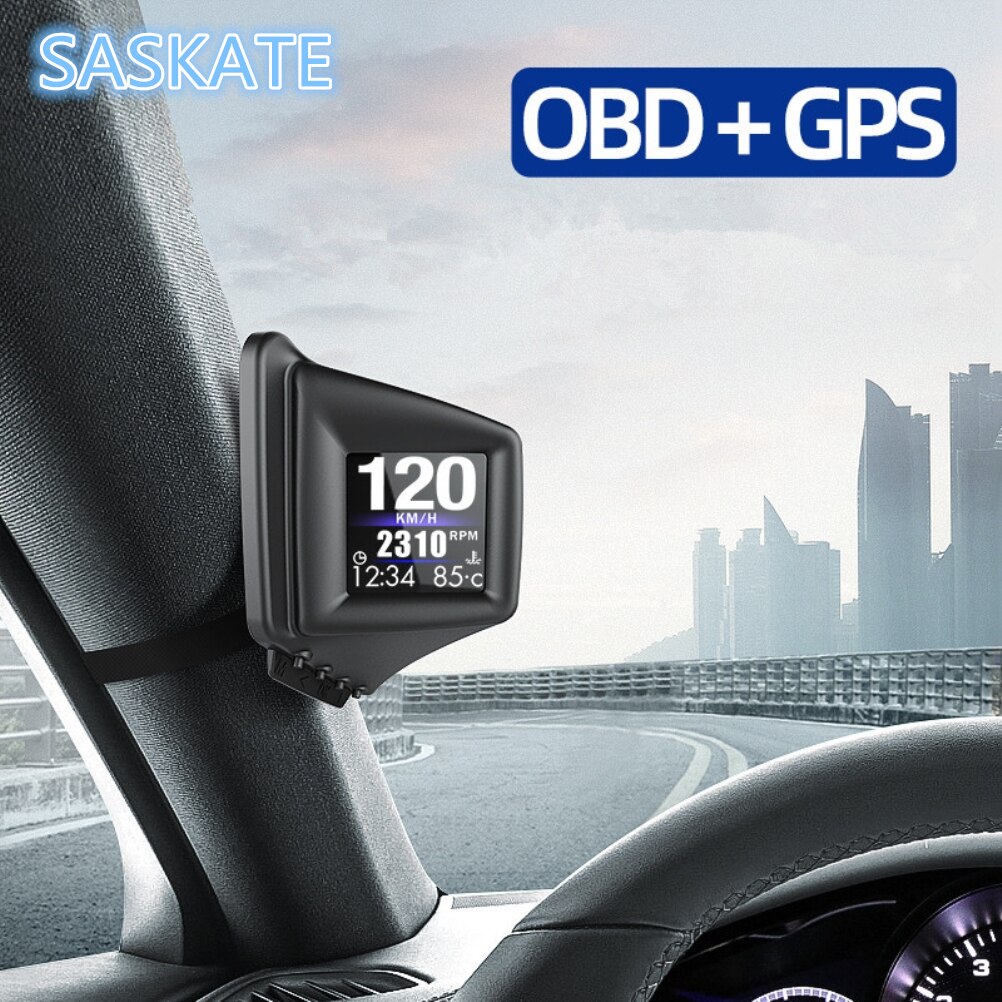 OBD2 GPS Smart Gauge HUD Head-Up Display Switchable Screen AP-1 Car Diagnostic Tool OBD GPS Dual System Driving Computer