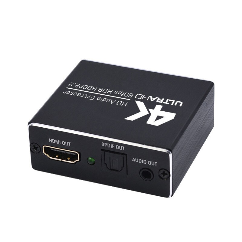 4K HDMI-compatible Audio Extractor HD Audio splitter 5.1/2CH extractor YUV 4:4:4 HDR DC 5V HDCP2.2 Optical TOSLINK SPDIF Adapter