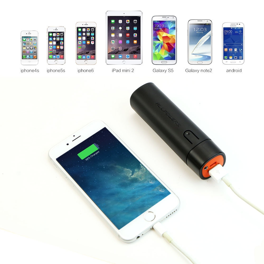ALLPOWERS 5000mAh Power Bank Portable External Battery Pack Phone Charger for iPhone Samsung Huawei Xiaomi