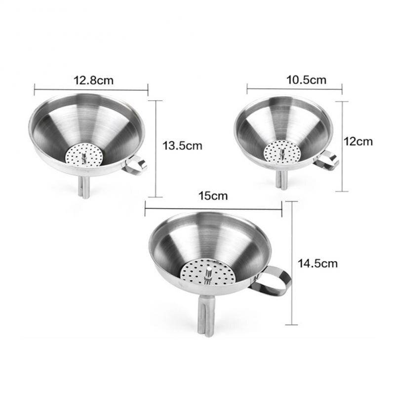Stainless Steel Cone Funnel Pour Oil Wine Liquid Hopper Kitchen Home Tool Kitchen Tools & Gadgets Durable Funnel