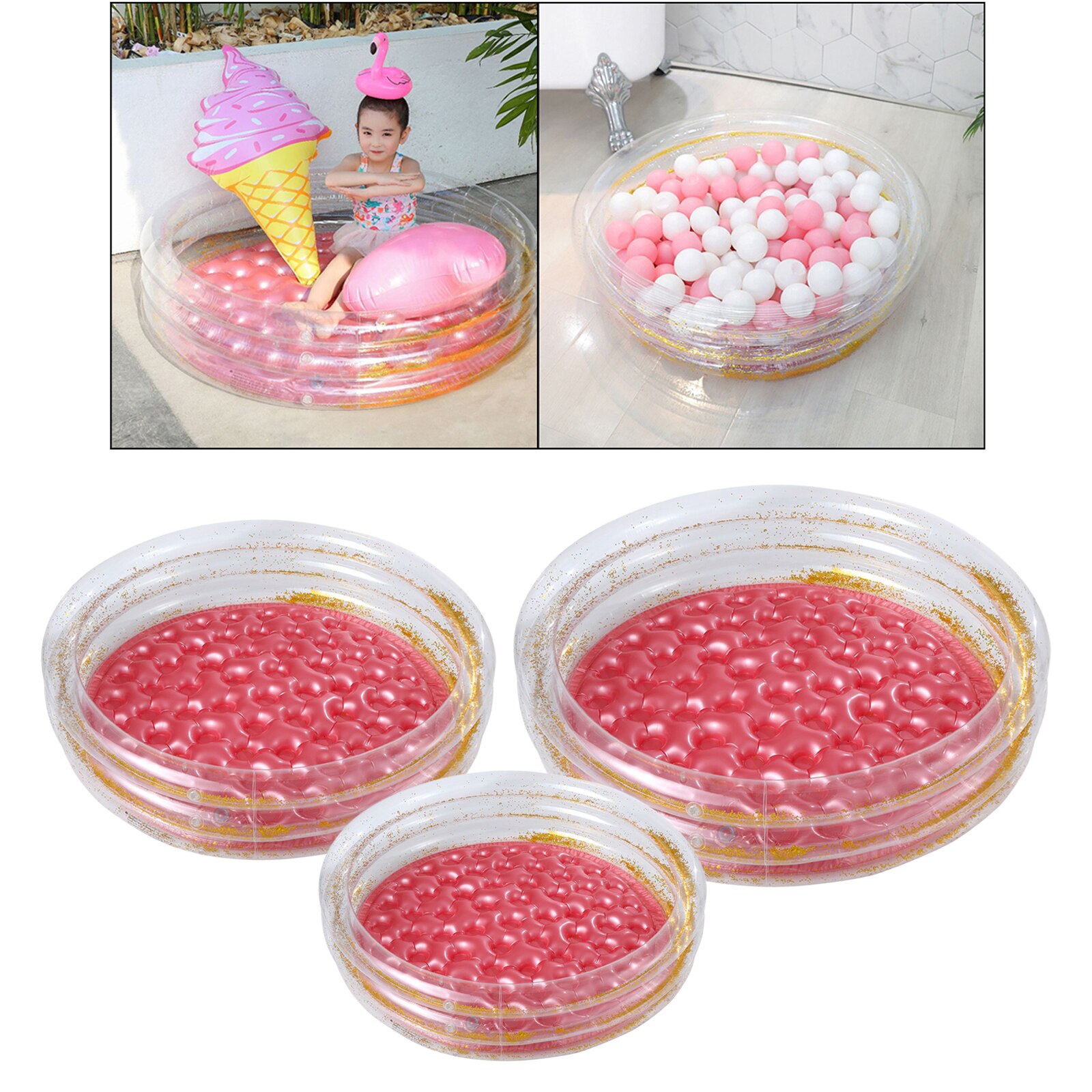 Summer Home Kids Baby Swimming Pool Inflatable Bathing Bathtub Water Fun