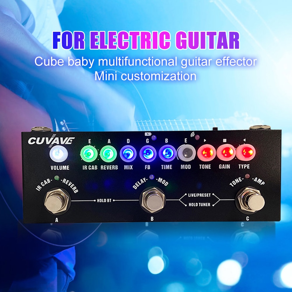 Pedal True Bypass Guitar Accessories Cube Baby Multifunctional Electric Guitar Effects Pedal Parts Battery Powered