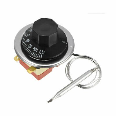 Termostato de horno eléctrico, regulador ajustable de temperatura, 30-110C 16A, 2 pines
