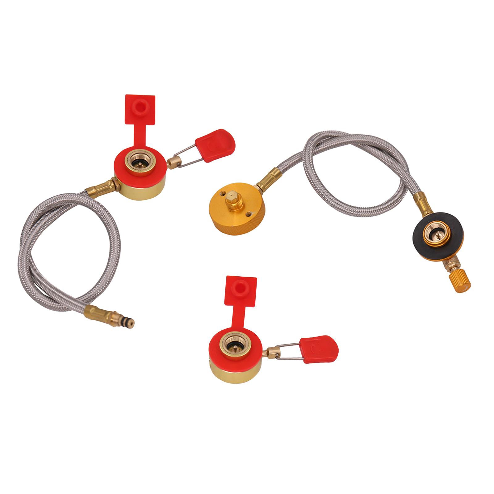 Propane Adapter Hose Valve,Air Nozzle Converter Camping Garden BBQ Grill Backpack Stove Cylinder Fitting Pipe Connection