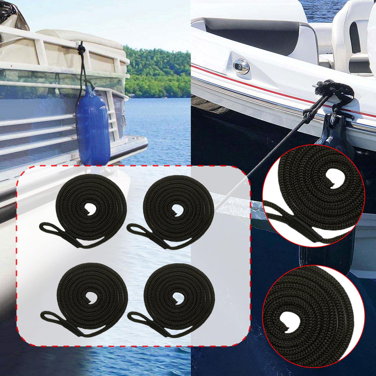 4Pcs Boat Bumpers Fenders Boat Dock for Pontoon Boats Boat Accessories Sailboats Docking Yacht Fishing Boat Fenders Lines