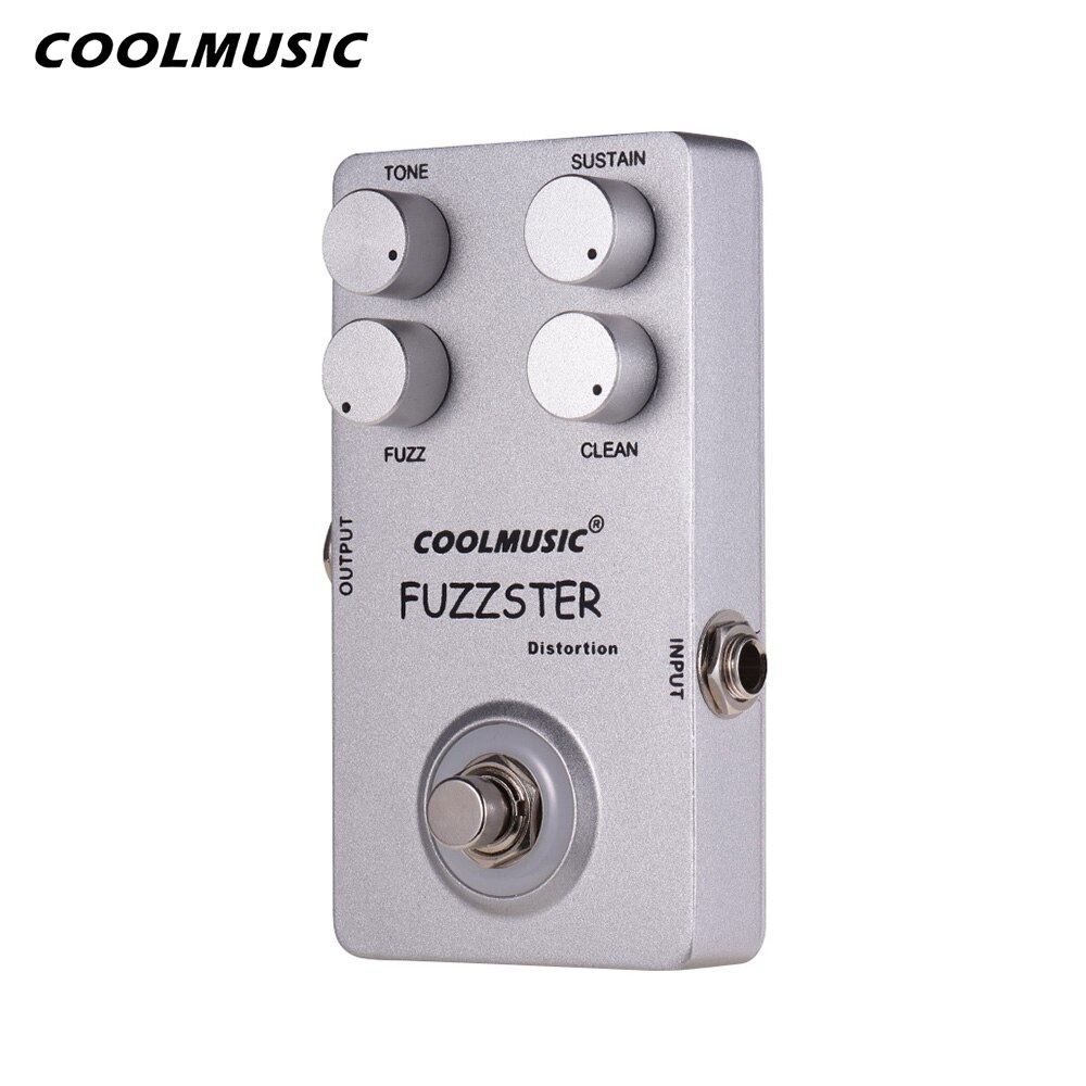 COOLMUSIC C-FC1 Fuzzster Distortion Guitar Effect Pedal Bass Fuzz Pedal for Electric Guitars Alluminum Alloy Shell