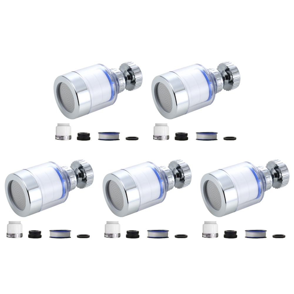Filtro de agua para grifo, filtros de salpicaduras giratorios de 360 grados, elimina el cloro, metales pesados, cabezal de ducha filtrado, purificador de baño, 2-40 Uds.