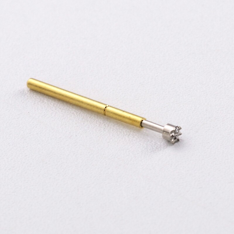 P75-H3 Kroon Hoofd Test Pin 100 stks/zak Nikkel Plating Test Vingerhoed Naald 1.02mm Thuis Lente Metalen Test Probe