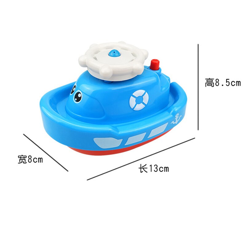 Badspeelgoed cartoon dier grappig baby elektrisch roterend sproeiend waterschip speelgoed voor baby waterstraalboot badkamer badkuip