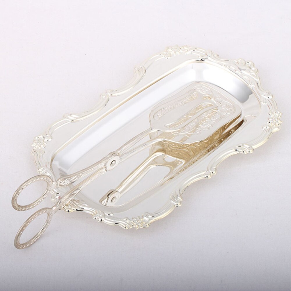 1PC Dessert Tray Rectangle Exquisite Decorative Snacks Cake Dessert Tableware for Party Wedding