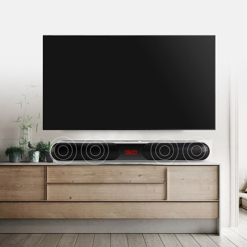 Bluetooth Wireless TV Soundbar Speaker Sound Bar Home Theater Subwoofer Lossless Audio Sound Long standby Support AUX TF USB