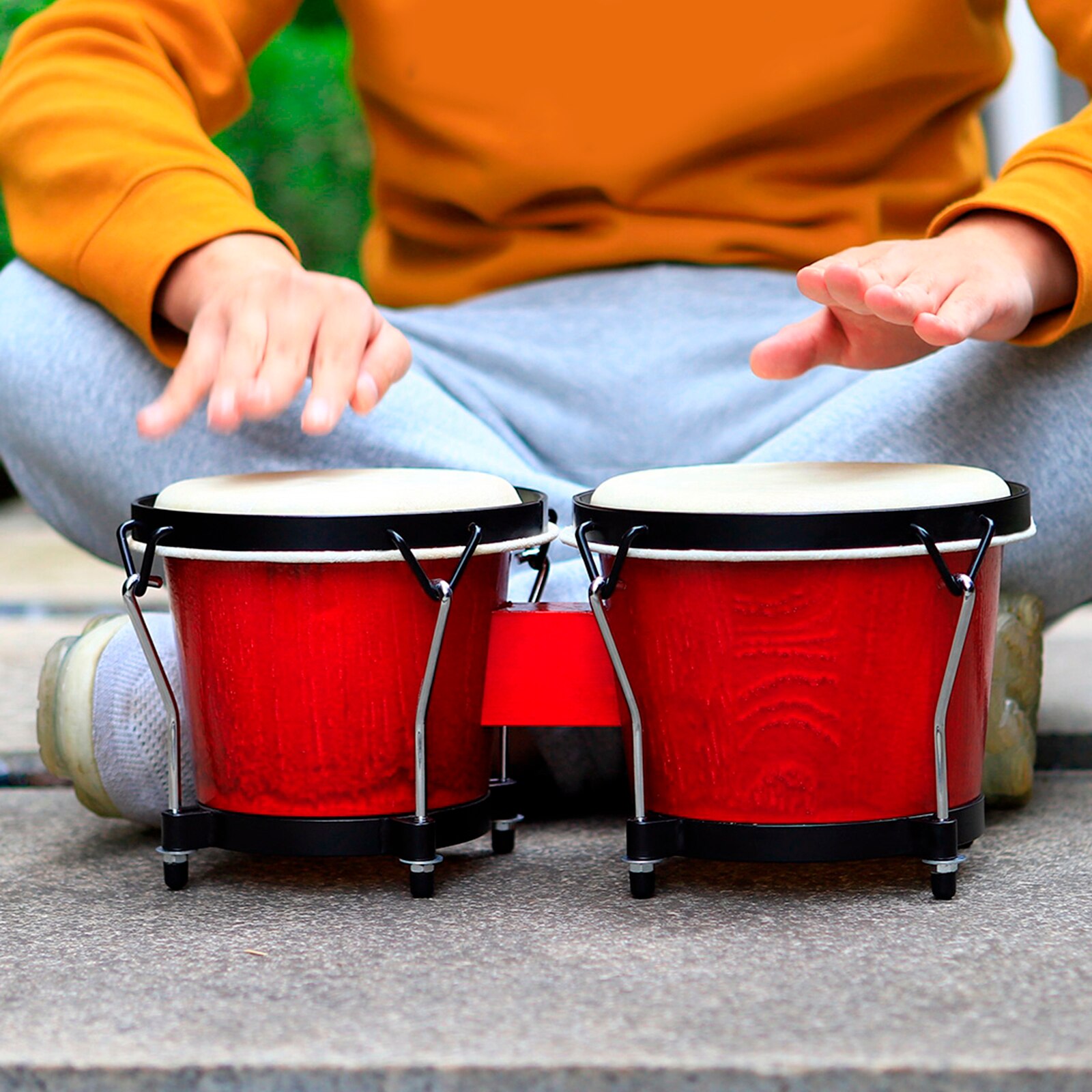 Finest Djembe Mini Bongo Drum Clear Sound for School Toys Xmas