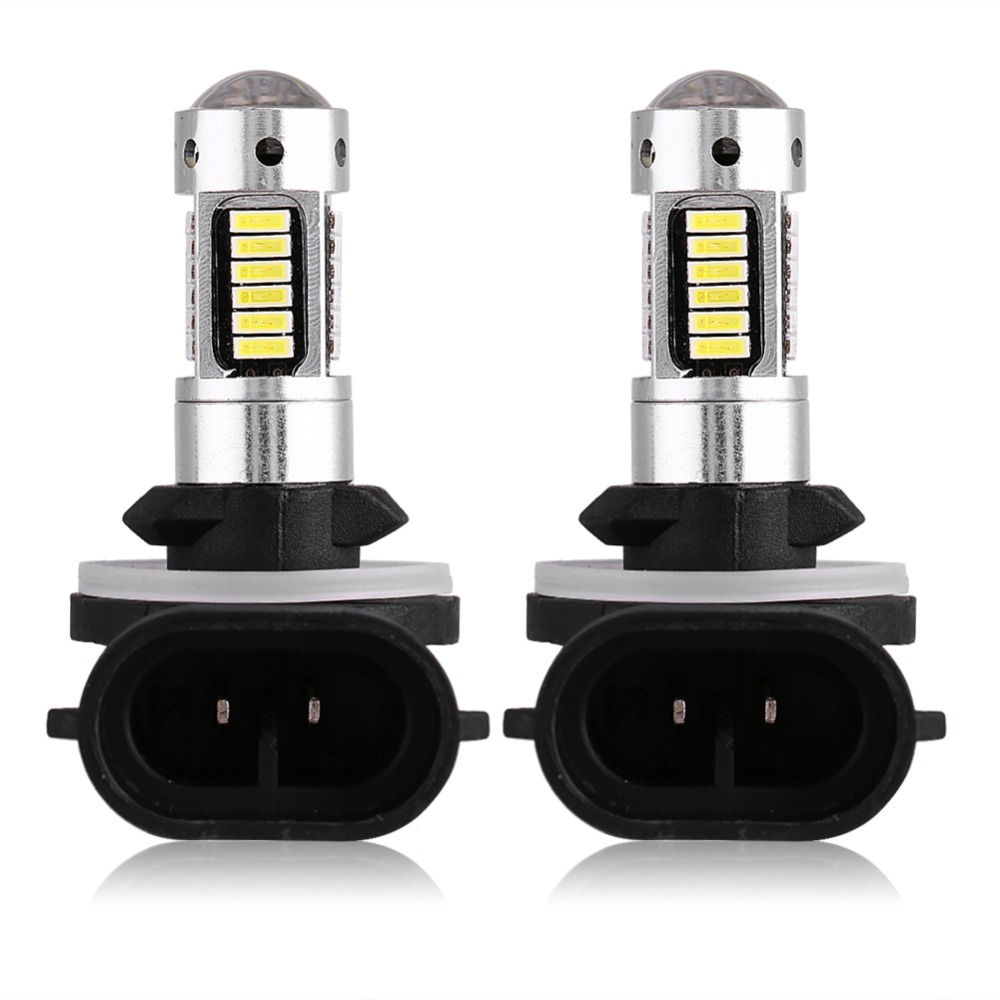 1 paar Auto LED Mistlamp 881 4014 Wit LED Auto Fog Light Bulb Lamp DC 12V 25W Auto-Styling