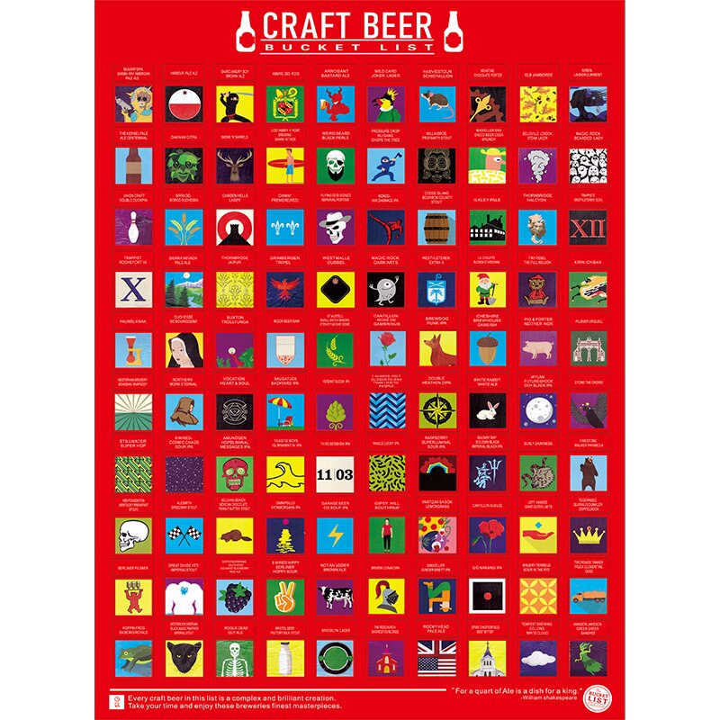 Cratf beer -- rids off bucket list plakat ridse sidste ønske plakat