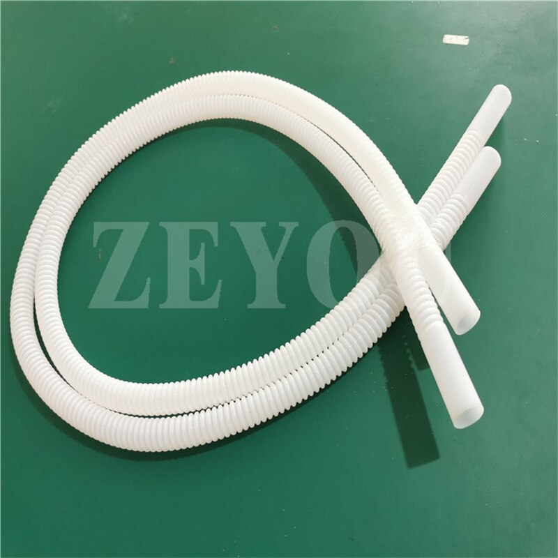 Tubo corrugado de PTFE blanco, resistente a altas temperaturas, anticorrosivo, F4, fuelle de 8x10mm, 1 metro de largo