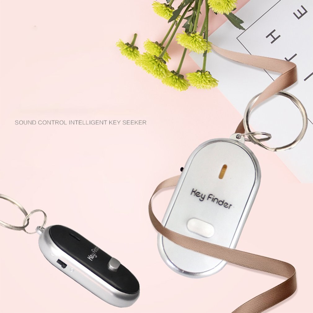 Key Finder Anti-lost Smart Key With LED Torch Whistle Key Finder Flashing Beeping Keys Tracker Locator Accessories