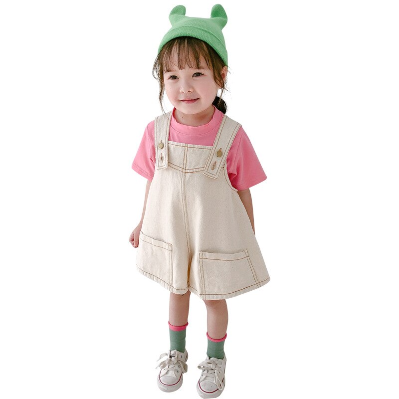 Summer Baby Girls Boys Denim Overalls Korean Style Kids Clothes Jeans Jumpsuits For Girls Kids Children Skirt Trousers