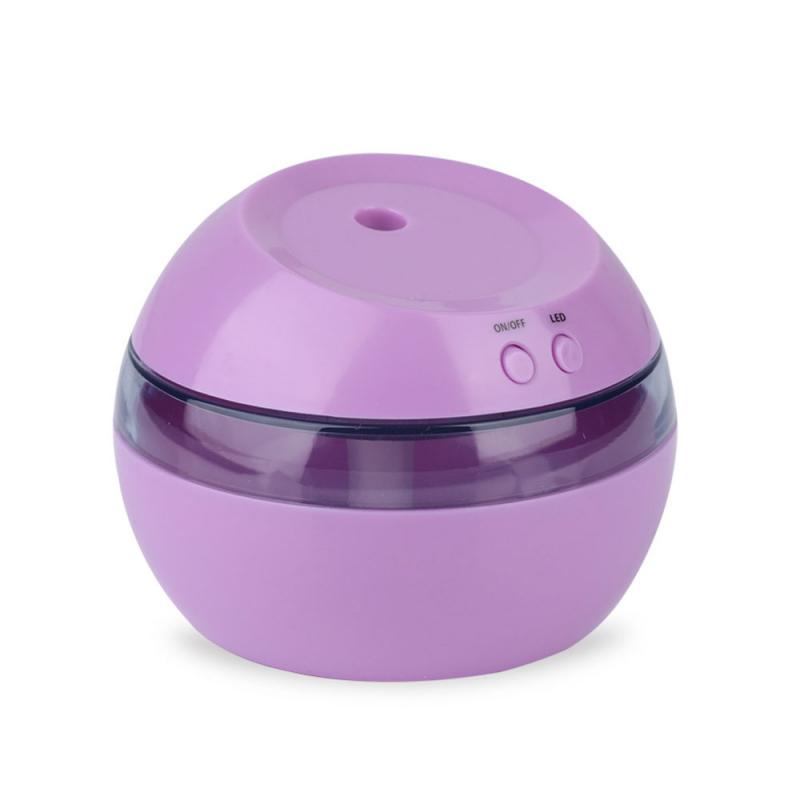 Humidificador USB pequeño, atomizador de purificación de aire estático para coche, bolsitas de Fragancia casera, 300ML,: purple