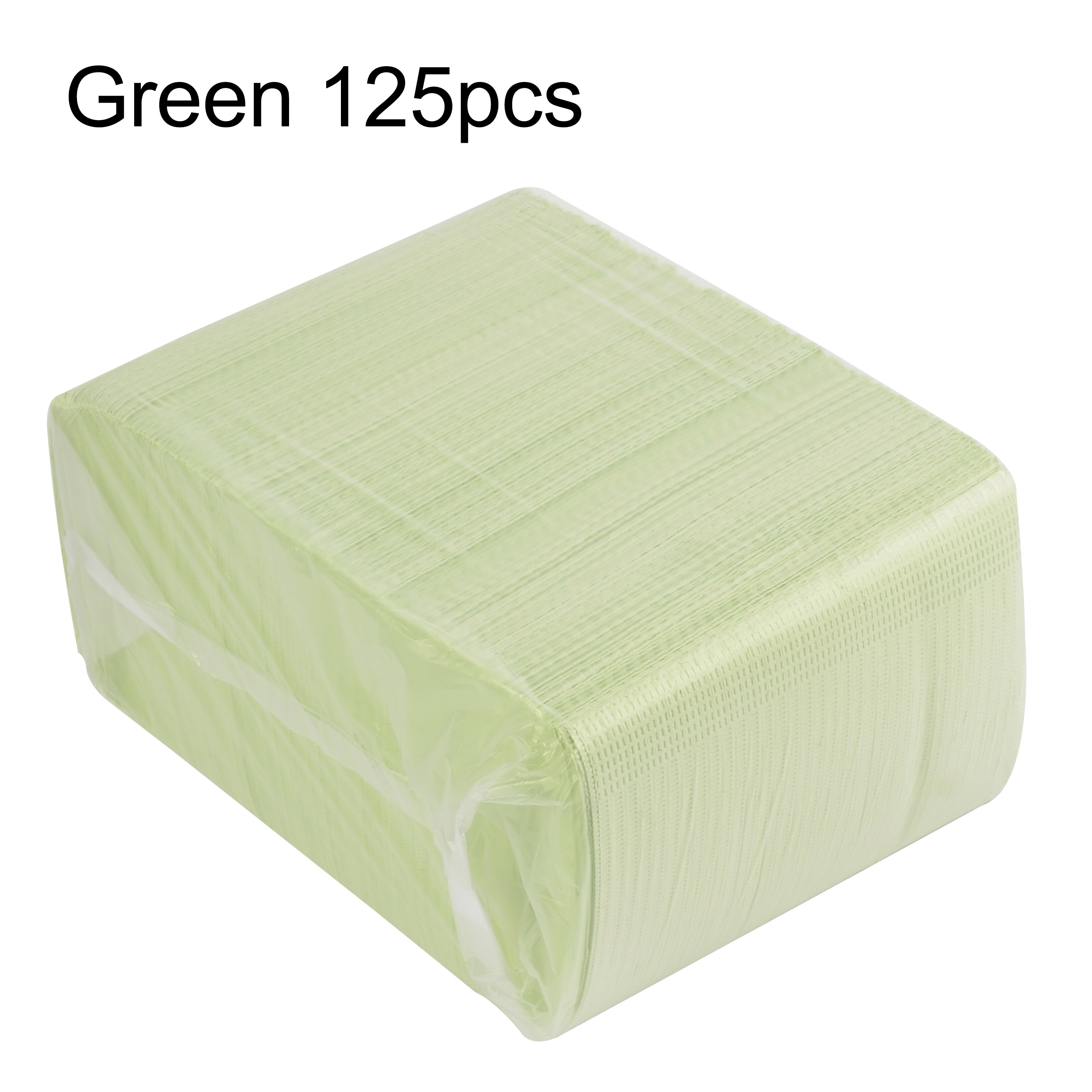 Mantel desechable para manicura, almohadilla de limpieza plegable para el cuidado de las uñas, resistente al agua, para manicura, 50 o 125 unidades: 125pcs green