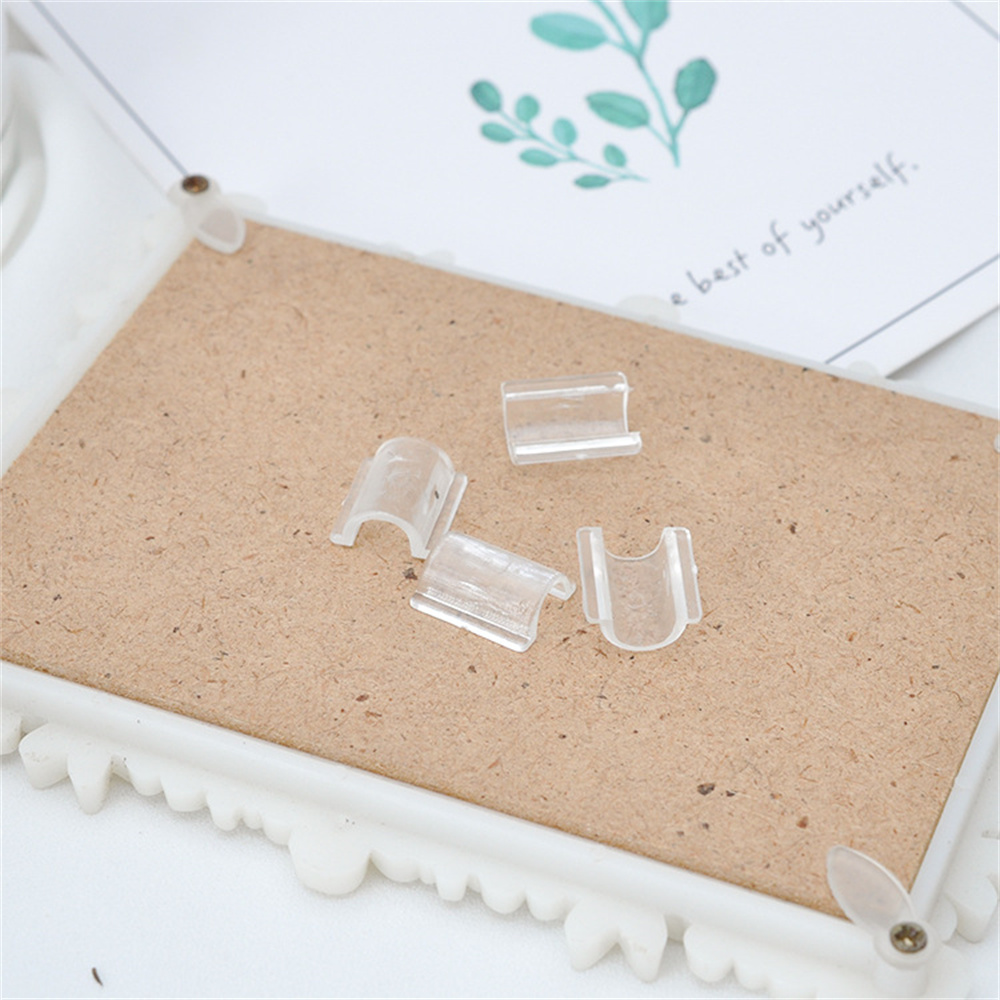 100 stks C-vormige Haar Ring Gesp Band Basis Connector Voor DIY Rubber Elastische Scrunchies Sieraden Maken Benodigdheden Accessoires Onderdelen: WHITE