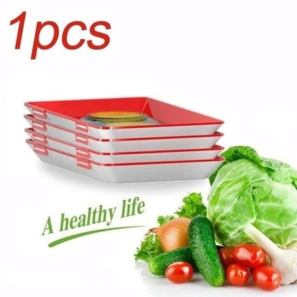 Food Preservation Tray Food Fresh Keeping Fresh Spacer Organizer Food Preservate Refrigerator Food Storage Container