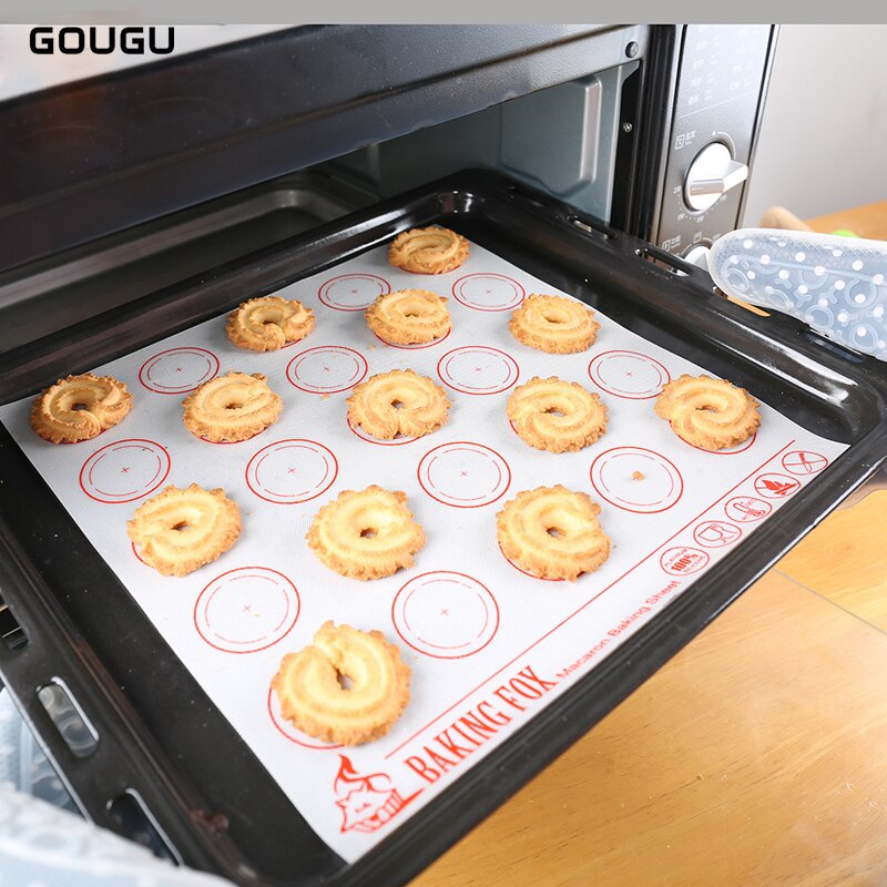 27.5*27.5 cm Fiberglass Macaron Cake Cookie Bakken Oven Mat Pad non-stick Siliconen Sheet Pastry Hittebestendige bakvormen Gereedschap