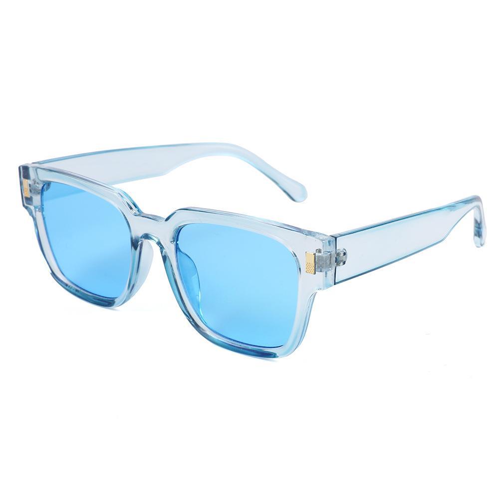 Quadratische Rahmen Damen Sonnenbrille dünne Sonnenbrille Männer und Frauen Brillen: Schwarz