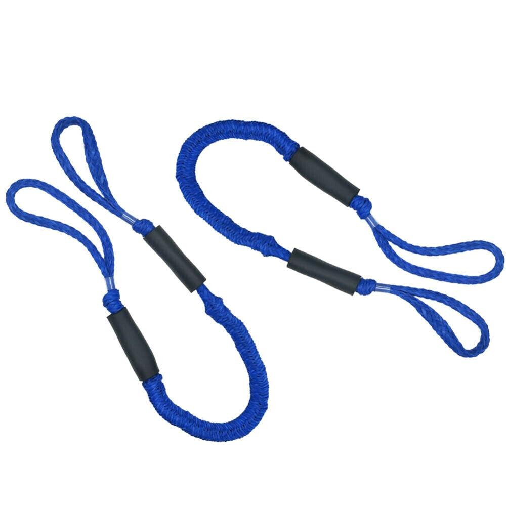 2 st stark bungee dock line 3.5-5.5ft för båtar jetski tunga förtöjningslinjer båt dockning stretch chock kabel ankare rep