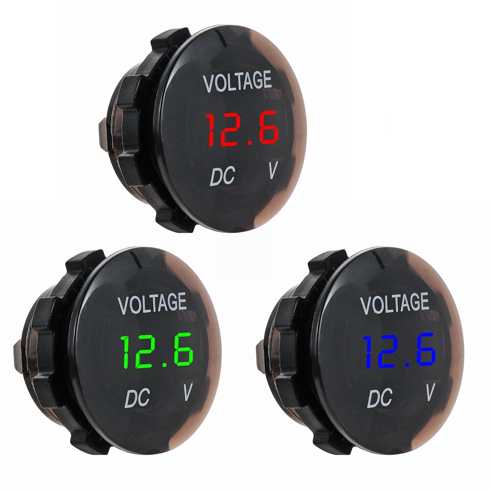 1PC Universele DC 12 V-24 V LED Panel Digital Voltage Volt Meter Display Voltmeter Motorfiets Auto Accessoires