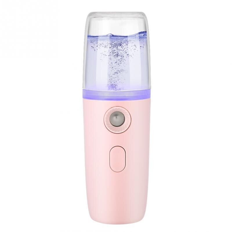 Portable Nano Mist Sprayer Handy Atomization Machine Face Moisturizing Hydration Refreshing USB Facial Care Tool: Pink