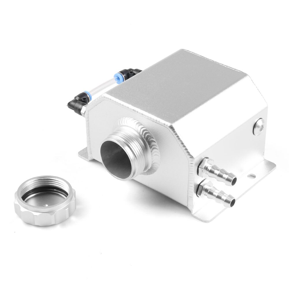 Universal 1L Alloy Aluminium Engine Oil Catch Can Breather Tank Radiator Overflow Tank Aluminum Coolant Radiator