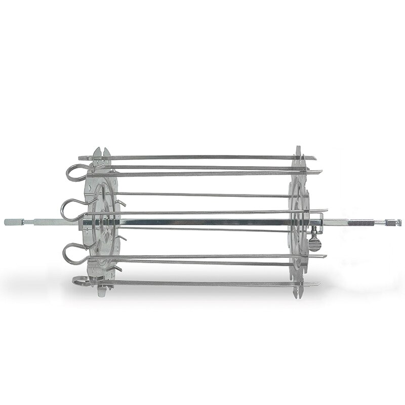Bbq stål metall roaster rotisserie spyd nål bur ovn kebab maker grill rotisserie grill kit for stor kapasitet anti-rust