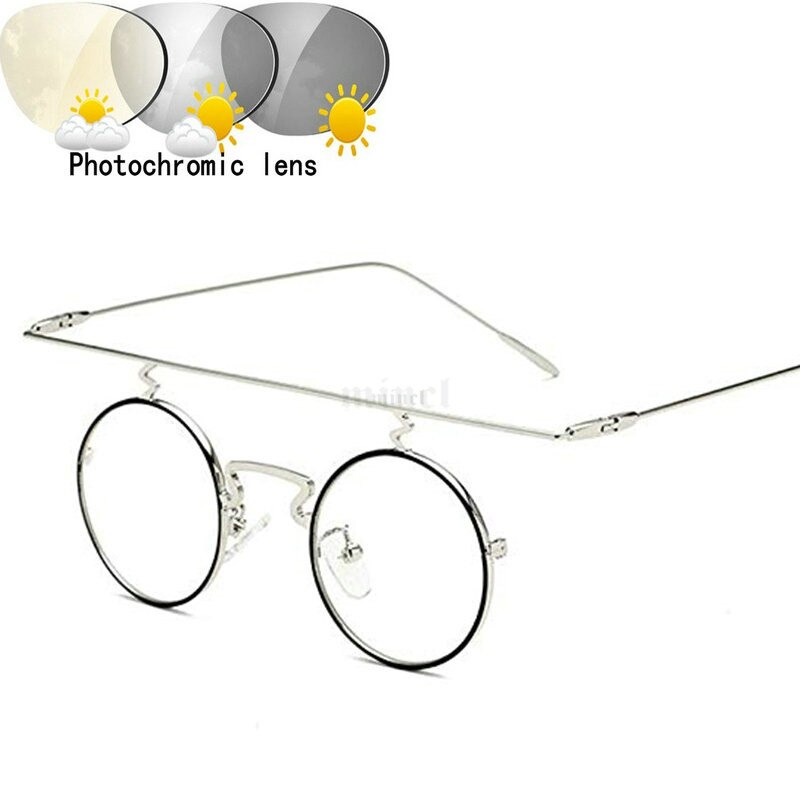 Transition Photochromic Progressive Multi Focus Reading Glasses men women Round Multifocal Diopter Progressive glasses FML