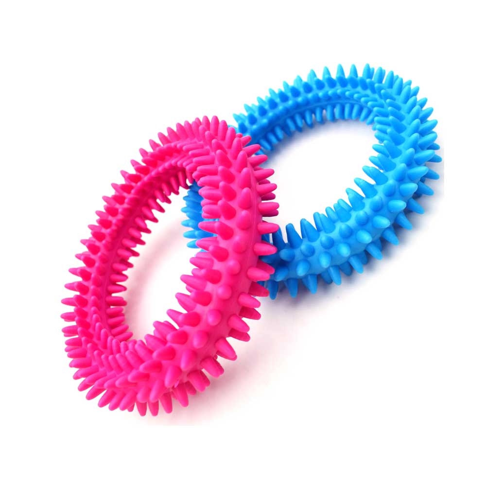 Pet Molar Toys Dog Biting Ring Toy Soft Molar Rubber Dog Toy Pet Bite Cleaning Tooth Toy Pets Tools Increase The Intelligence